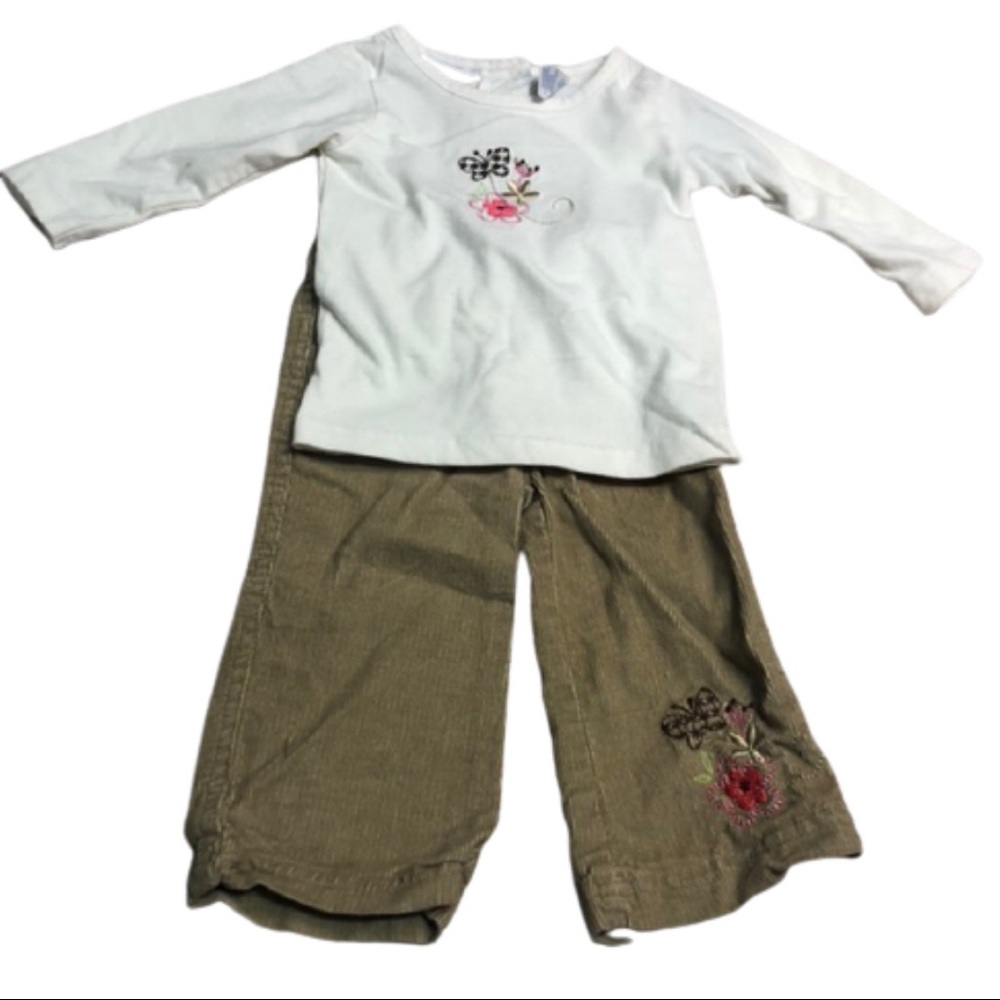 BT Kids Long Sleeve Shirt Corduroy Pants 12 months